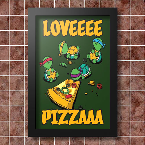 Quadrinho Decorativo - Love Pizza